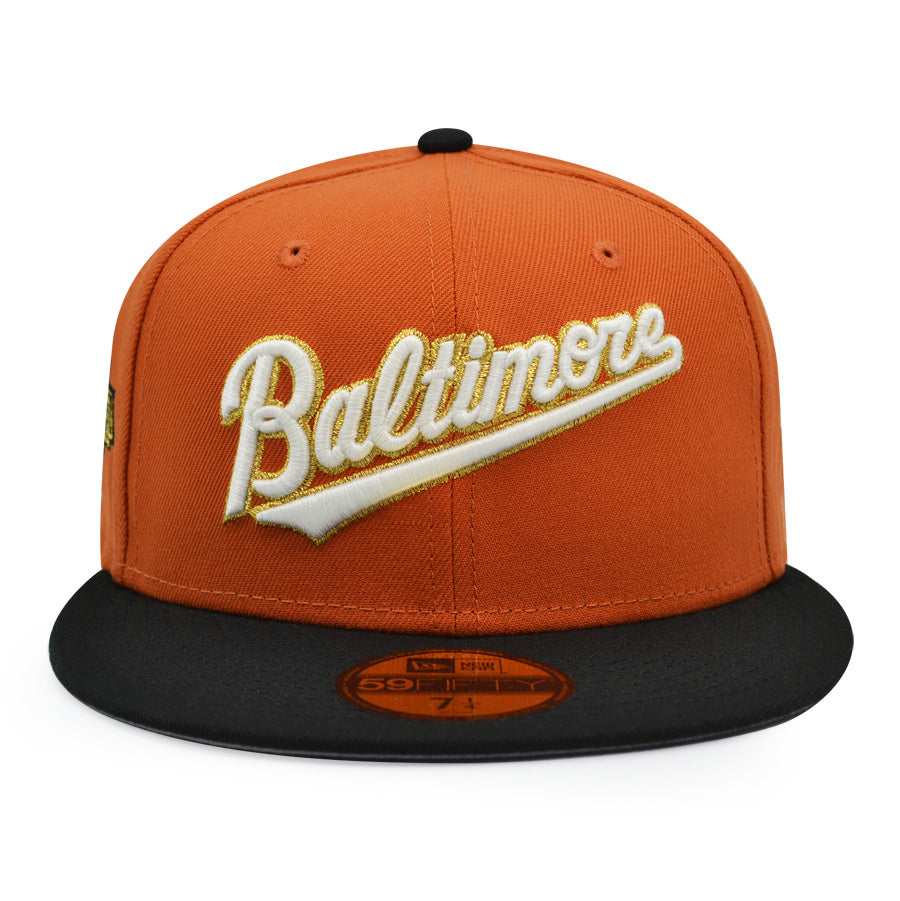 Baltimore Orioles 60th Anniversary Exclusive New Era 59Fifty Fitted Hat - Flight Orange/Black