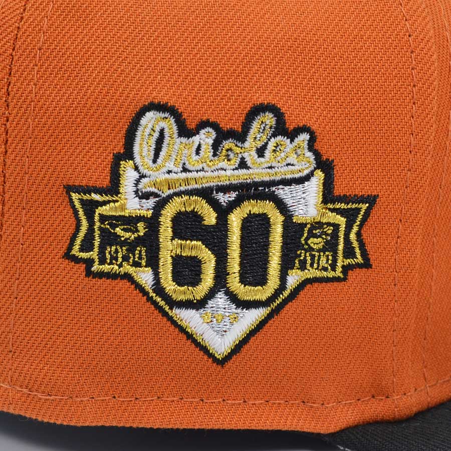 Baltimore Orioles 60th Anniversary Exclusive New Era 59Fifty Fitted Hat - Flight Orange/Black