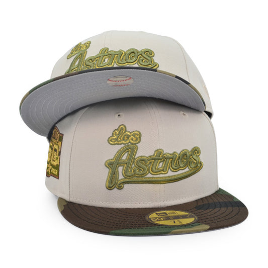 Houston Astros 50th ANNIVERSARY Exclusive New Era 59Fifty Fitted Hat - Stone/Woodland Camo