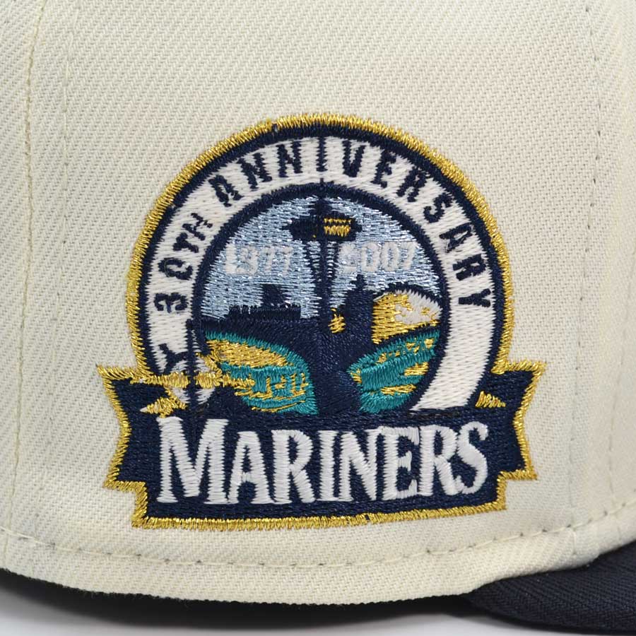 Seattle Mariners 30th Anniversary Exclusive New Era 59Fifty Fitted Hat - Chrome/Navy