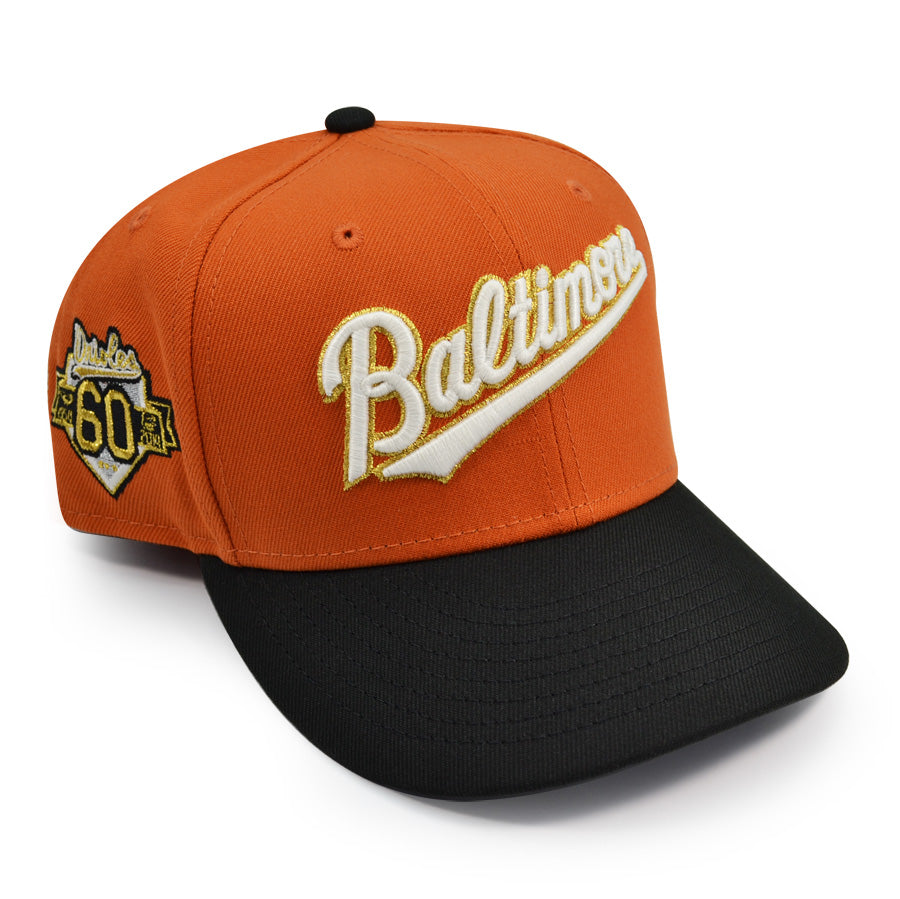 Baltimore Orioles 60th Anniversary Exclusive New Era 59Fifty Fitted Hat - Flight Orange/Black