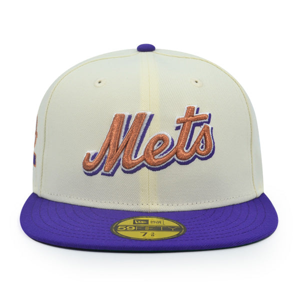 New York Mets Shea Stadium Exclusive New Era 59Fifty Fitted Hat - Chrome/Purple