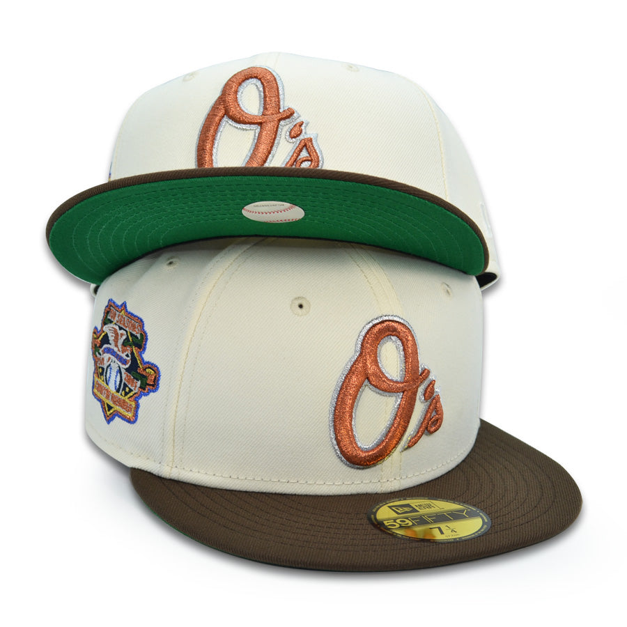 Baltimore Orioles "O's in the BANK" 100 SEASONS Exclusive New Era 59Fifty Fitted Hat - Chrome/Walnut