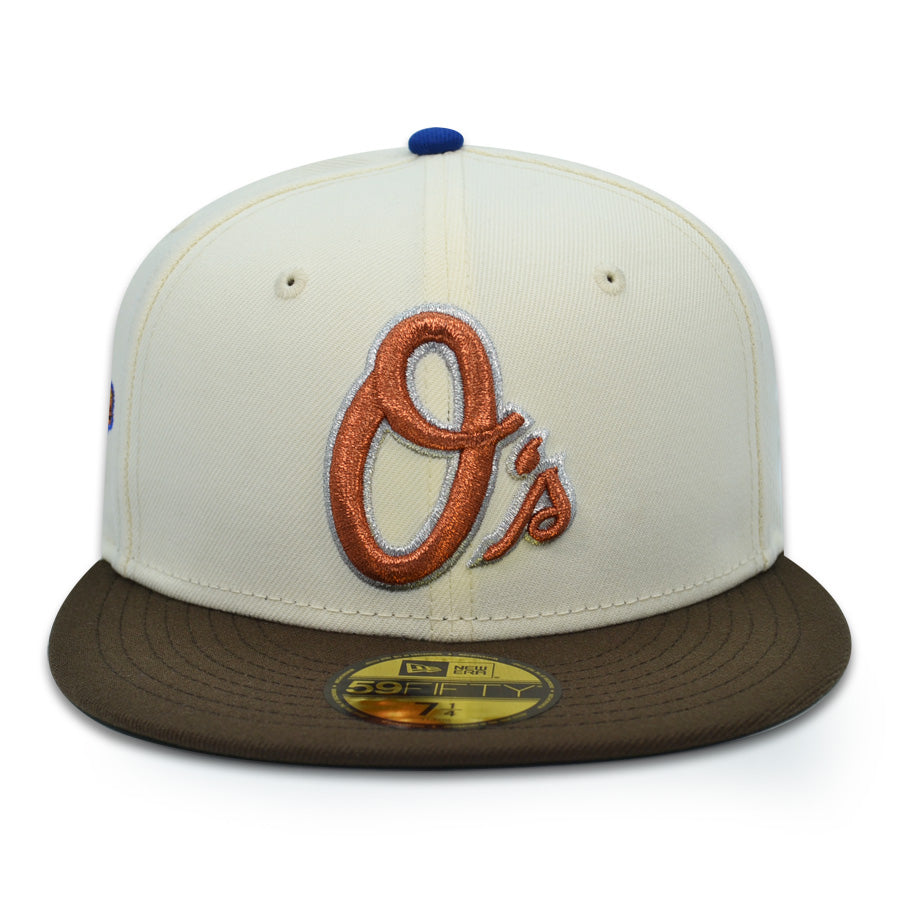 Baltimore Orioles "O's in the BANK" 100 SEASONS Exclusive New Era 59Fifty Fitted Hat - Chrome/Walnut