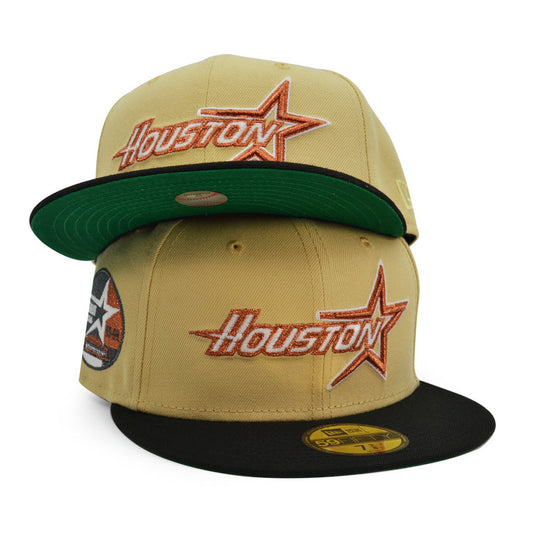 Houston Astros 35 Years Exclusive New Era 59Fifty Fitted Hat -Vegas Gold/Black
