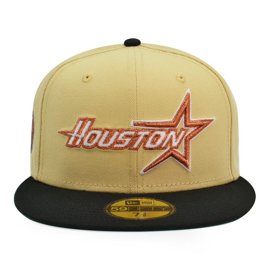 Houston Astros 35 Years Exclusive New Era 59Fifty Fitted Hat -Vegas Gold/Black