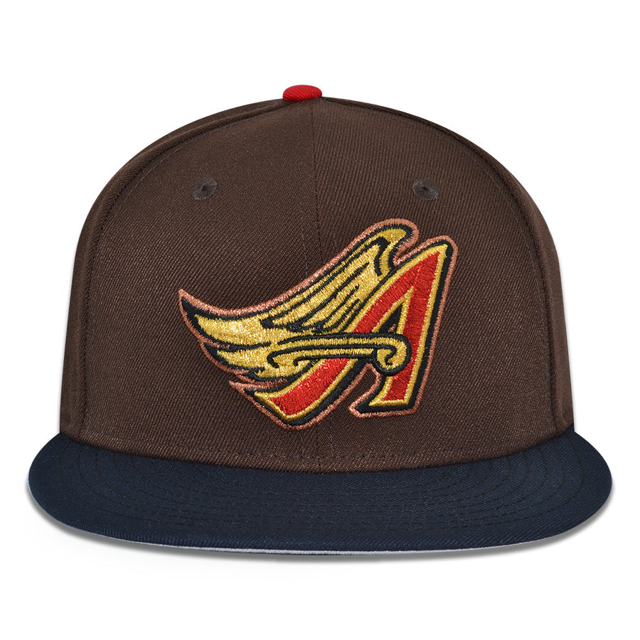 Anaheim Angels "SAUCY'S ANGELS III" Exclusive New Era 59Fifty Fitted Hat - Burntwood/Navy