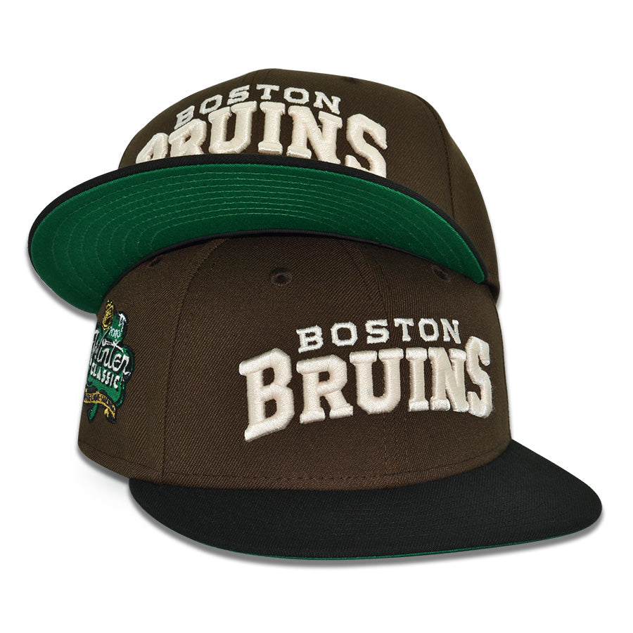 Boston Bruins "SHAMROCK BRUINS" Exclusive New Era 59Fifty Fitted Hat - Walnut/Black