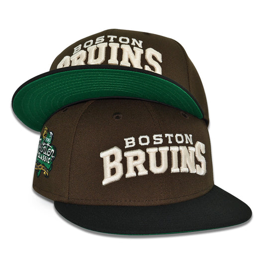 Boston Bruins "SHAMROCK BRUINS" Exclusive New Era 59Fifty Fitted Hat - Walnut/Black