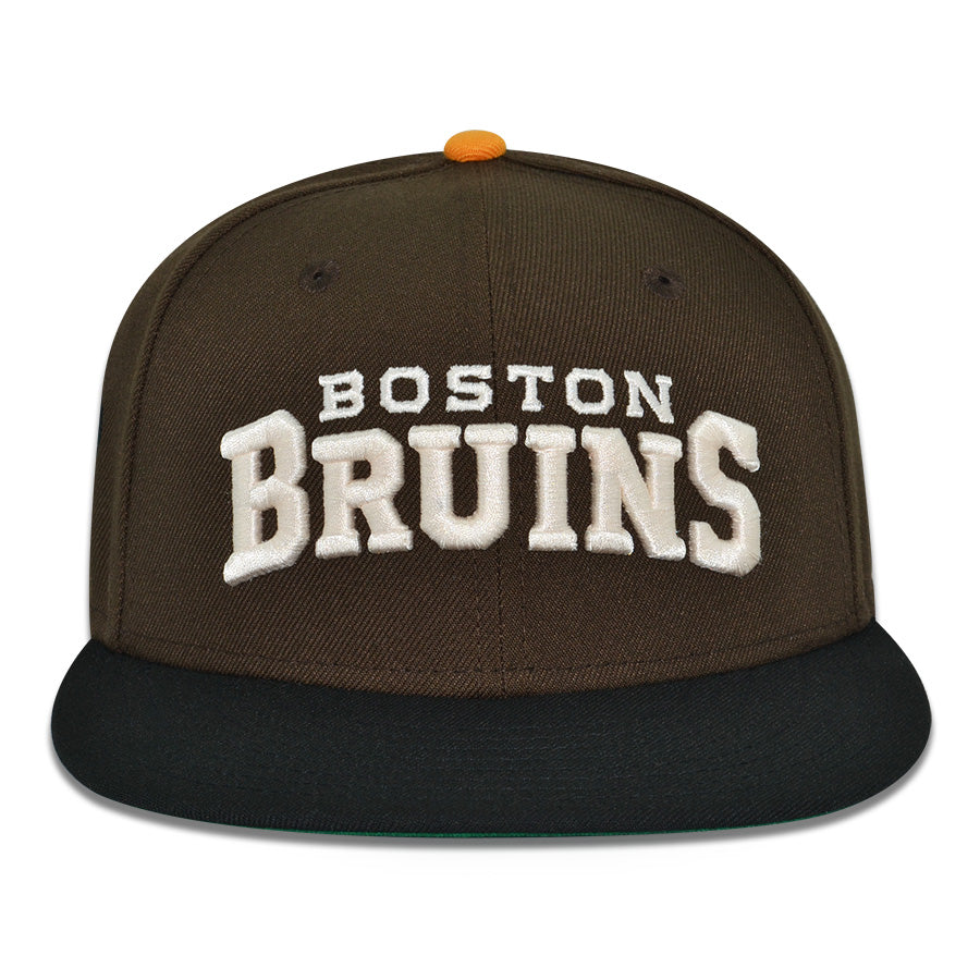 Boston Bruins "SHAMROCK BRUINS" Exclusive New Era 59Fifty Fitted Hat - Walnut/Black