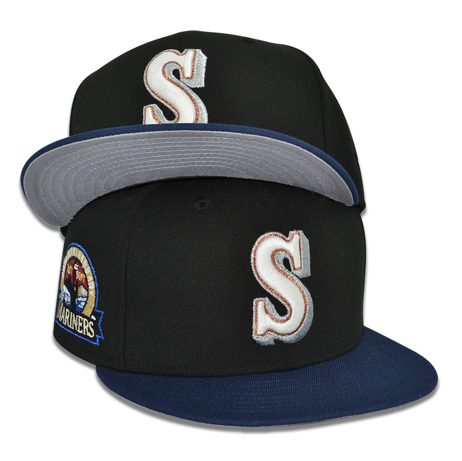 Seattle Mariners "THE BANDIT" Exclusive New Era 59Fifty Fitted Hat - Black/OceanSide Blue