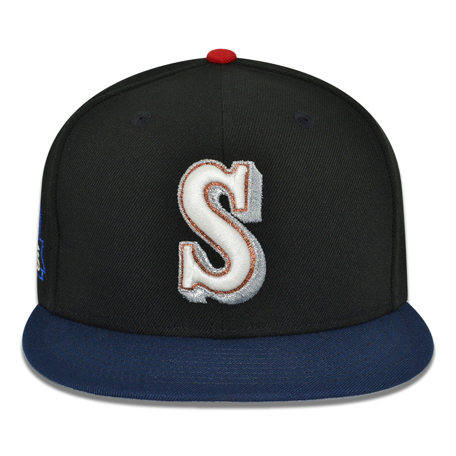 Seattle Mariners "THE BANDIT" Exclusive New Era 59Fifty Fitted Hat - Black/OceanSide Blue