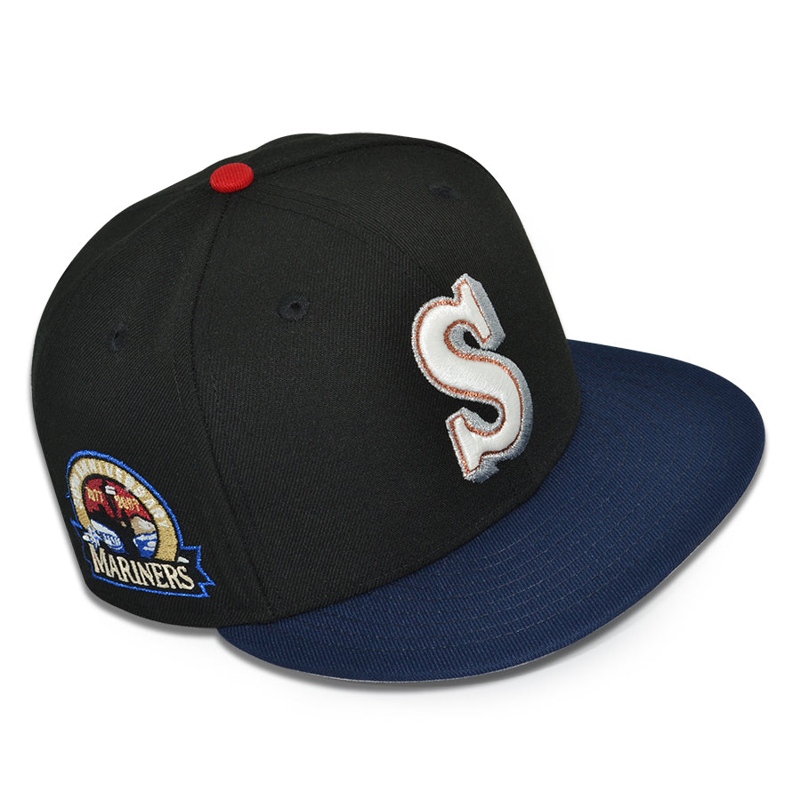 Seattle Mariners "THE BANDIT" Exclusive New Era 59Fifty Fitted Hat - Black/OceanSide Blue