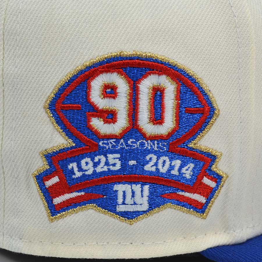 New York Giants 90 Seasons Exclusive New Era 59Fifty Fitted Hat -Chrome/Royal