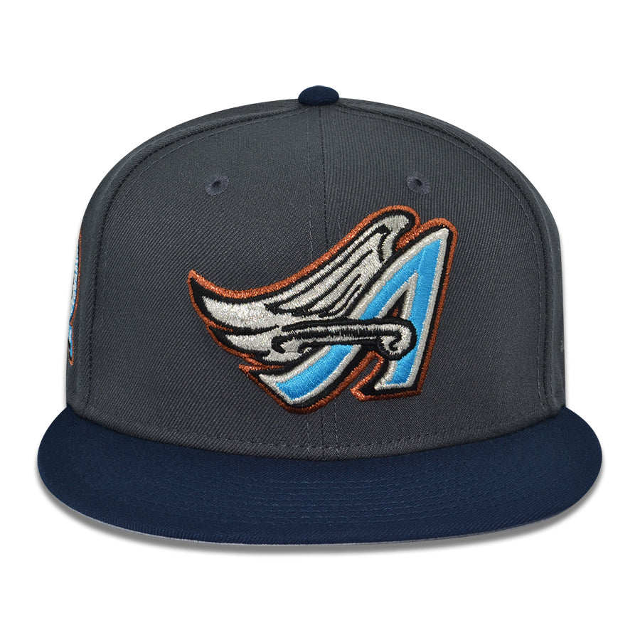 Anaheim Angels "APOCALYPSE" Exclusive New Era 59Fifty Fitted Hat - Dark Graphite/Oceanside