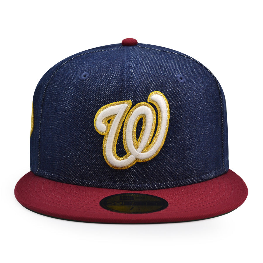 Washington Nationals 2019 World Champions Exclusive New Era 59Fifty Fitted Hat - Denim/Burgundy