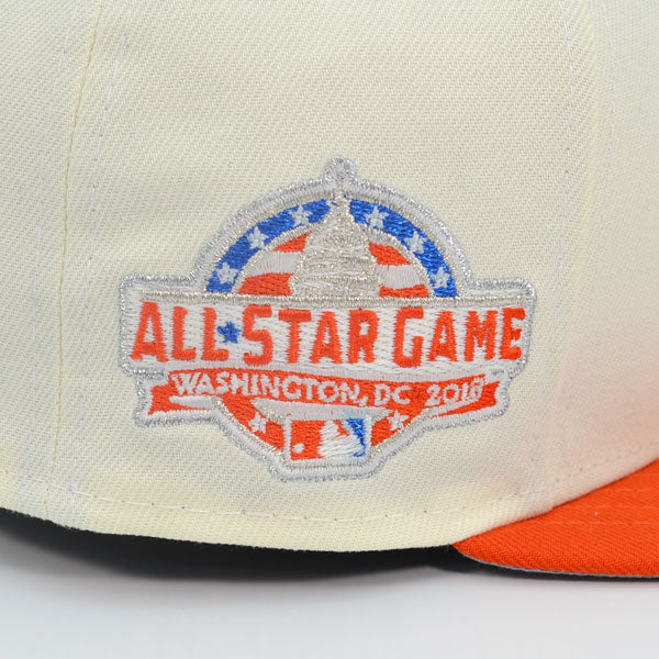 Washington Nationals 2018 ALL-STAR GAME Exclusive New Era 59Fifty Fitted Hat - Chrome/CD Orange