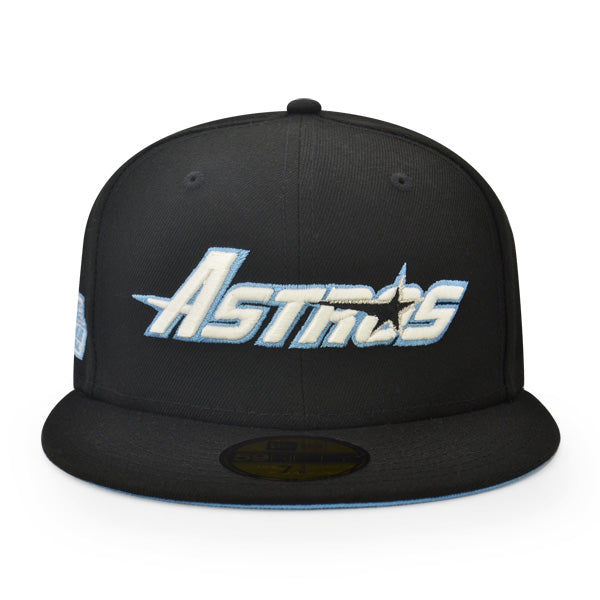 Houston Astros ASTRODOME THE ORIGINAL Exclusive New Era 59Fifty Fitted Hat - Black/Sky