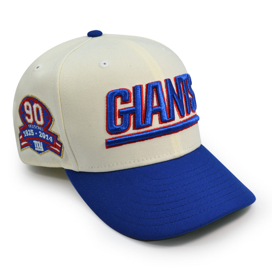 New York Giants 90 Seasons Exclusive New Era 59Fifty Fitted Hat -Chrome/Royal