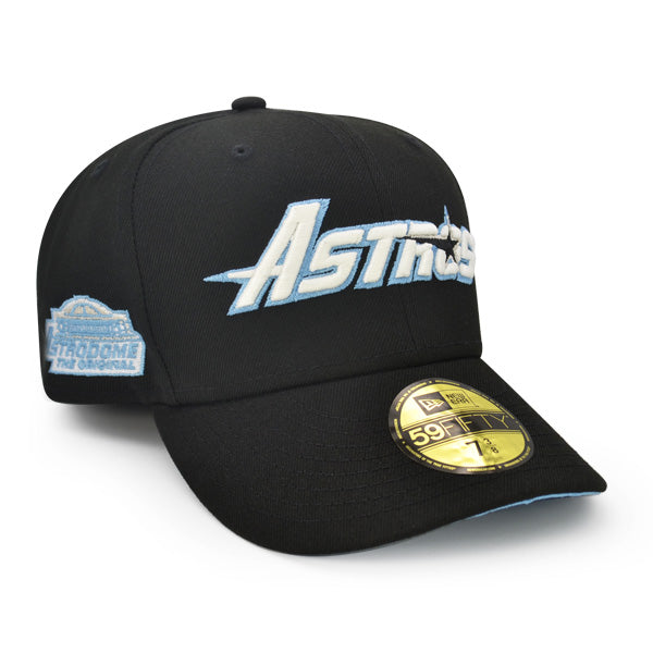 Houston Astros ASTRODOME THE ORIGINAL Exclusive New Era 59Fifty Fitted Hat - Black/Sky