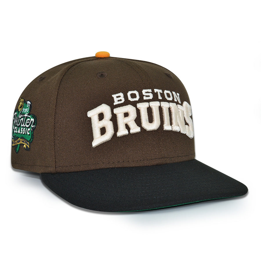 Boston Bruins "SHAMROCK BRUINS" Exclusive New Era 59Fifty Fitted Hat - Walnut/Black