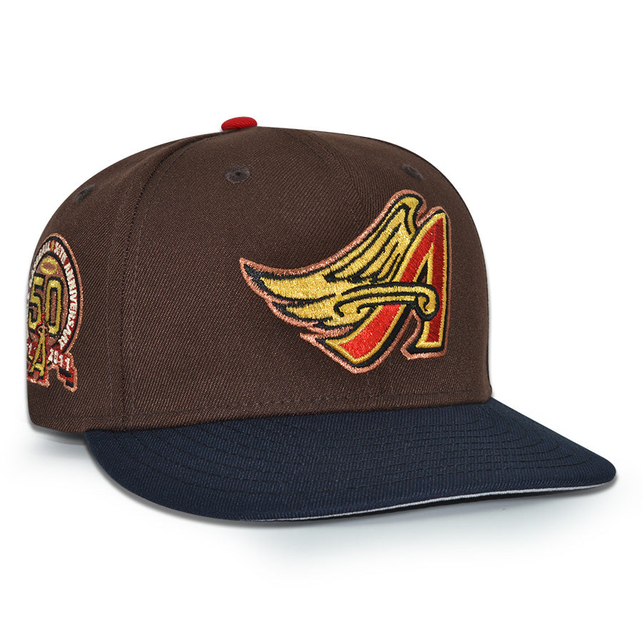 Anaheim Angels "SAUCY'S ANGELS III" Exclusive New Era 59Fifty Fitted Hat - Burntwood/Navy