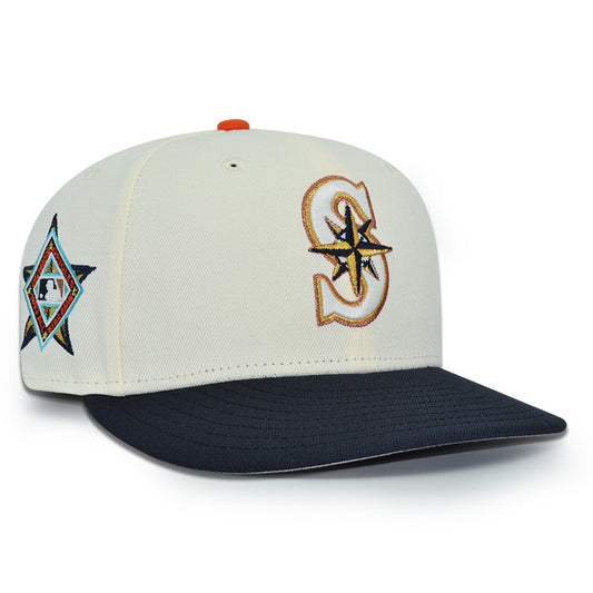 Seattle Mariners "465" Exclusive New Era 59Fifty Fitted Hat - Chrome/Navy