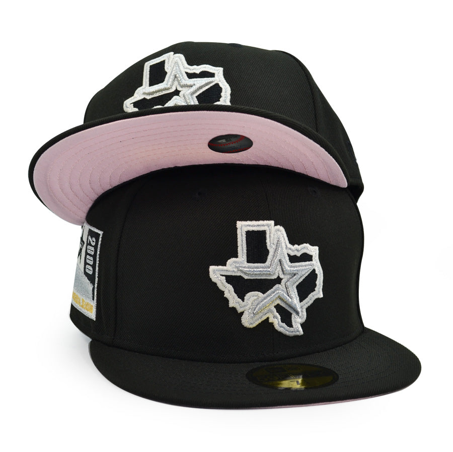 Houston Astros 2000 Inaugural Season Exclusive New Era 59Fifty Fitted Hat - Black/Pinky UV