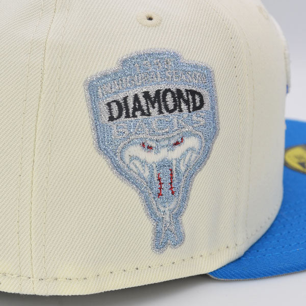 Arizona Diamondbacks 1989 INAUGURAL Exclusive New Era 59Fifty Fitted Hat - Chrome/Rainstorm