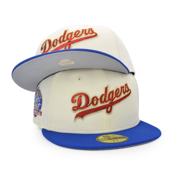 Los Angeles Dodgers 60th ANNIVERSARY Exclusive New Era 59Fifty Fitted Hat –Chrome/Royal