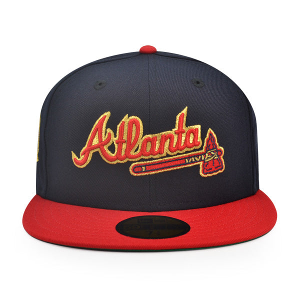 Atlanta Braves 2017 INAUGURAL SEASON Exclusive New Era 59Fifty Fitted Hat - Navy/Red