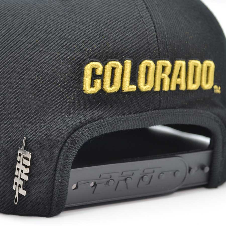 Colorado Buffaloes Pro Standard ROUGH RIDER Snapback NCAA Hat- Black