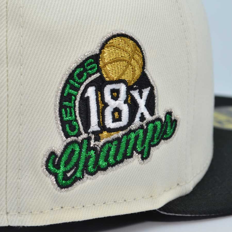 Boston Celtics "TITLE TOWN" Exclusive New Era 59Fifty Fitted Hat -Chrome/Black