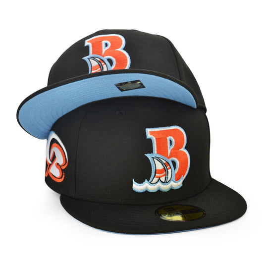 Bowie BaySox  Exclusive New Era 59Fifty Fitted Hat - Black/Sky UV