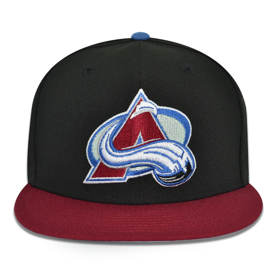 Colorado Avalanche "ICED OUT" Exclusive New Era 59Fifty Fitted Hat - Black/Cardinal