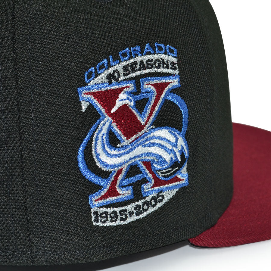Colorado Avalanche "ICED OUT" Exclusive New Era 59Fifty Fitted Hat - Black/Cardinal