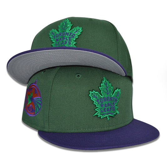 Toronto Maple Leafs "SKUNK HIGH" Exclusive New Era 59Fifty Fitted Hat - Cilantro/Purple