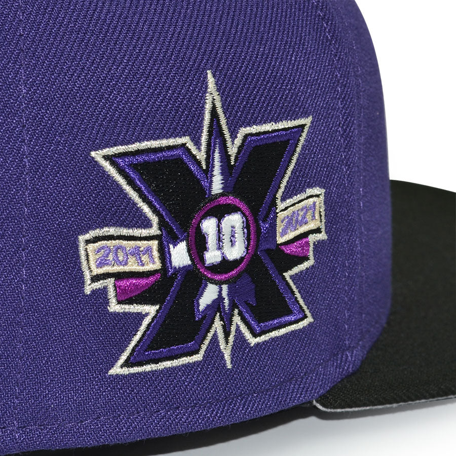 Winnipeg Jets "4 LIFE" Exclusive New Era 59Fifty Fitted Hat - Purple/Black