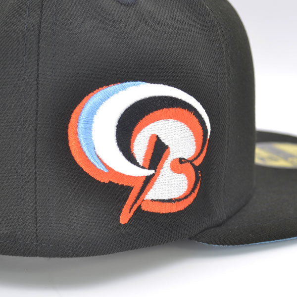 Bowie BaySox  Exclusive New Era 59Fifty Fitted Hat - Black/Sky UV