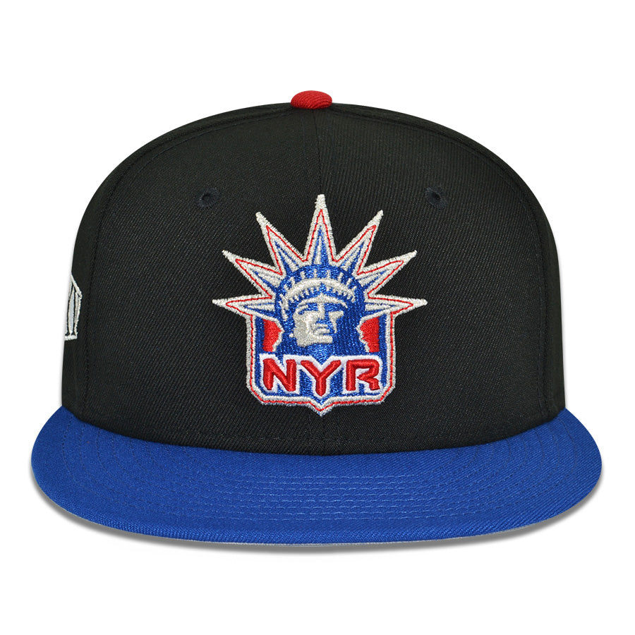 New York Rangers "BLUE DREAM" Exclusive New Era 59Fifty Fitted Hat - Black/Light Royal