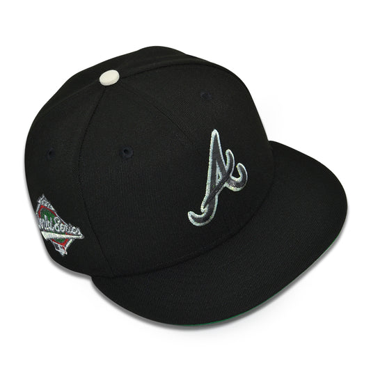 Atlanta Braves "THE DOUBLE UP" Exclusive New Era 59Fifty Fitted Hat - Black