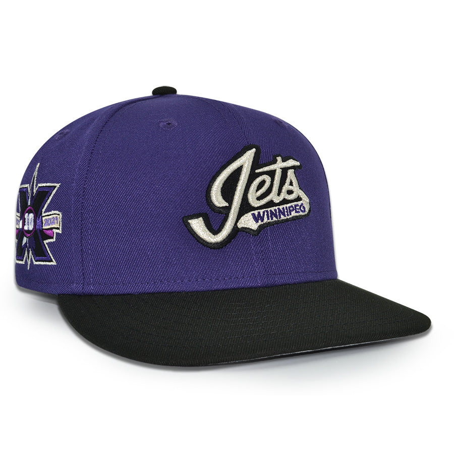 Winnipeg Jets "4 LIFE" Exclusive New Era 59Fifty Fitted Hat - Purple/Black