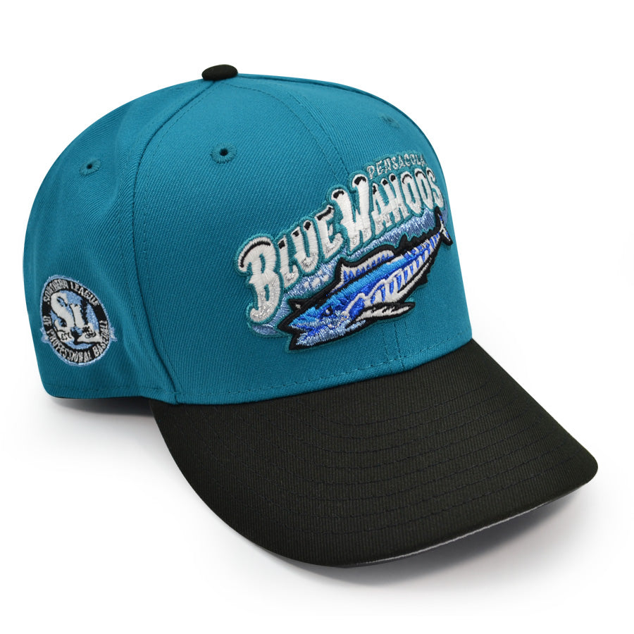 Pensacola Blue Wahoos Southern League Exclusive New Era 59Fifty Fitted Hat - Title Wave/Black