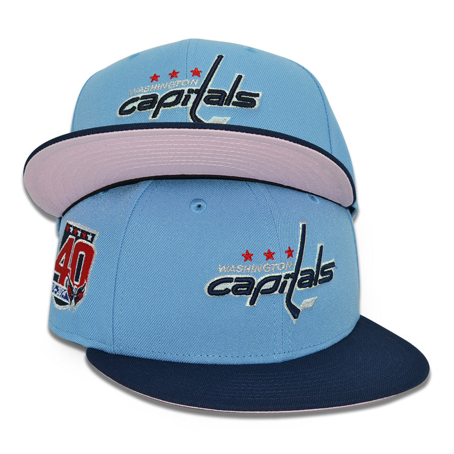 Washington Capitals "CITY BLOOM" Exclusive New Era 59Fifty Fitted Hat - Sky/Ocean Side