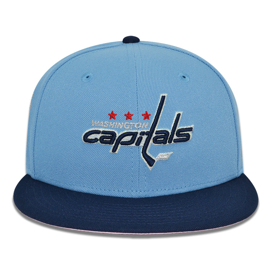 Washington Capitals "CITY BLOOM" Exclusive New Era 59Fifty Fitted Hat - Sky/Ocean Side