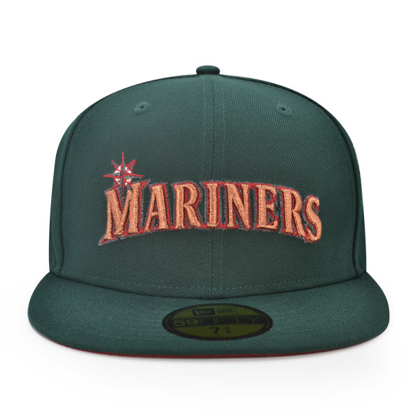 Seattle Mariners 2023 ASG Exclusive New Era 59Fifty Fitted Hat - Dark Green/Brick UV