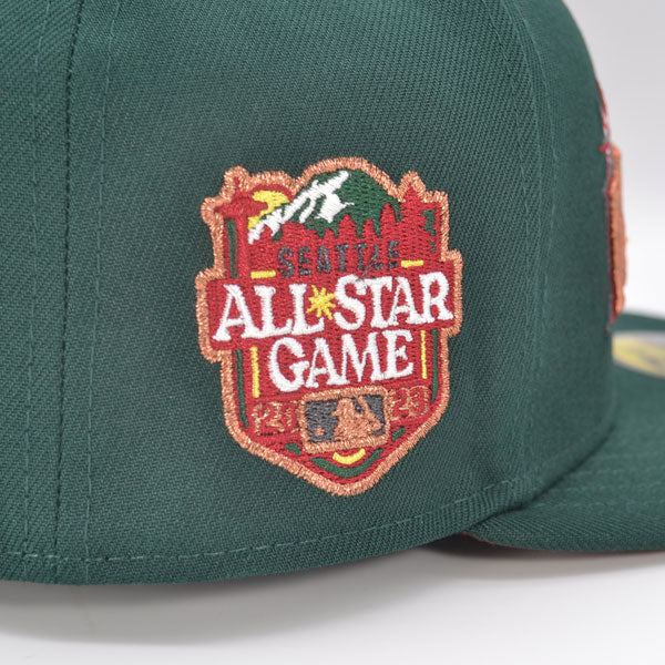 Seattle Mariners 2023 ASG Exclusive New Era 59Fifty Fitted Hat - Dark Green/Brick UV