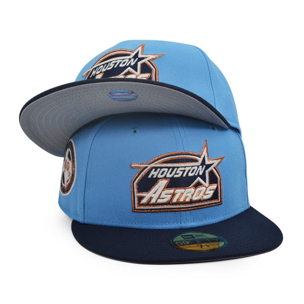 Houston Astros 40 YEARS Exclusive New Era 59Fifty Fitted Hat - Radiant Blue/Navy