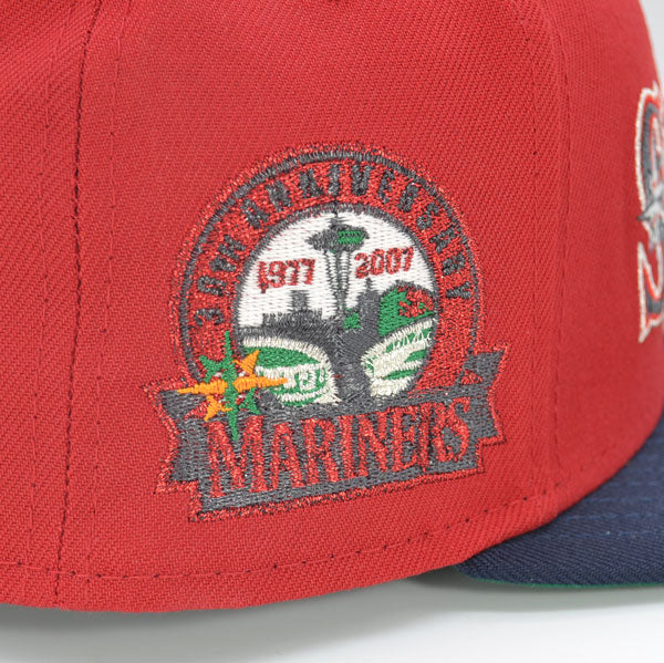 Seattle Mariners 40th ANNIVERSARY Exclusive New Era 59Fifty Fitted Hat - Pinot/Navy