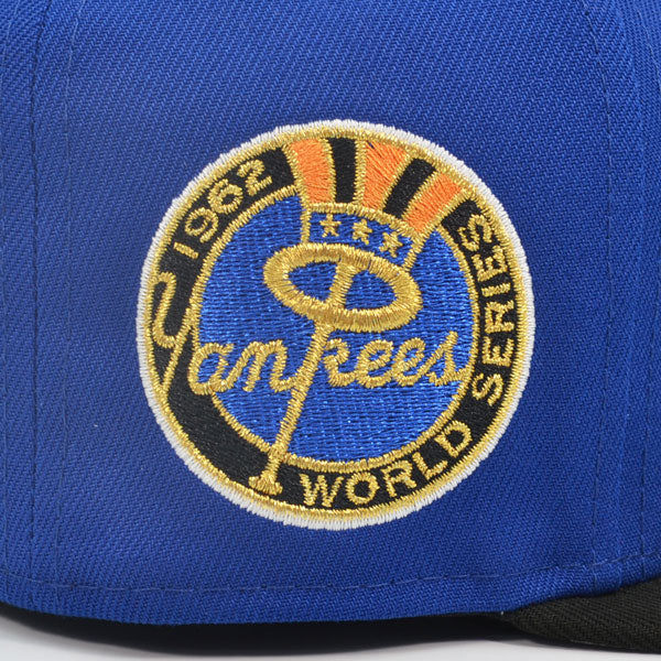 New York Yankees 1962 WORLD SERIES Exclusive New Era 59Fifty Fitted Hat - Light Royal/Black